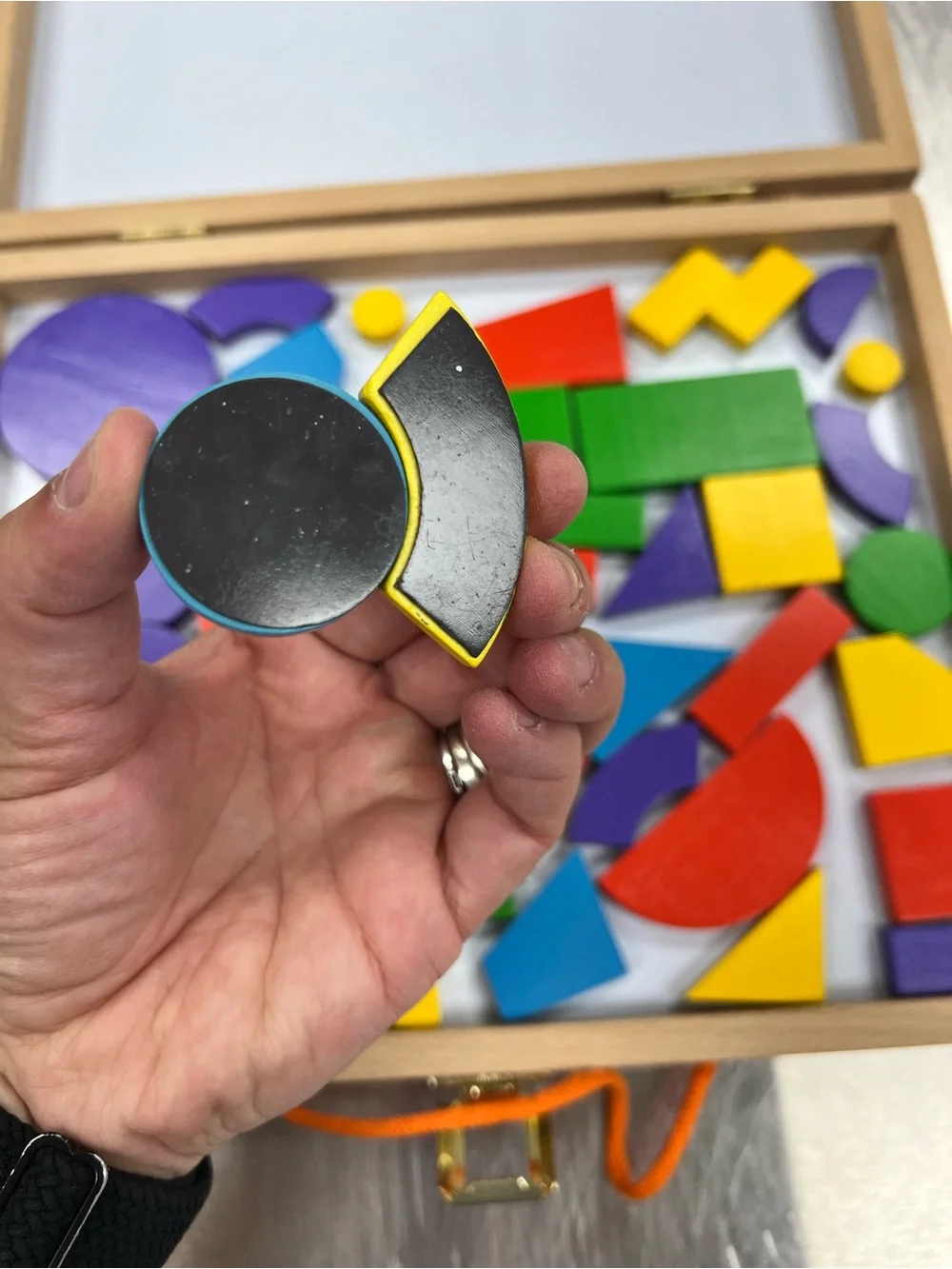 Mindware Imagination Magnets Wooden Shape Puzzle Kit for Kids - Multicolor